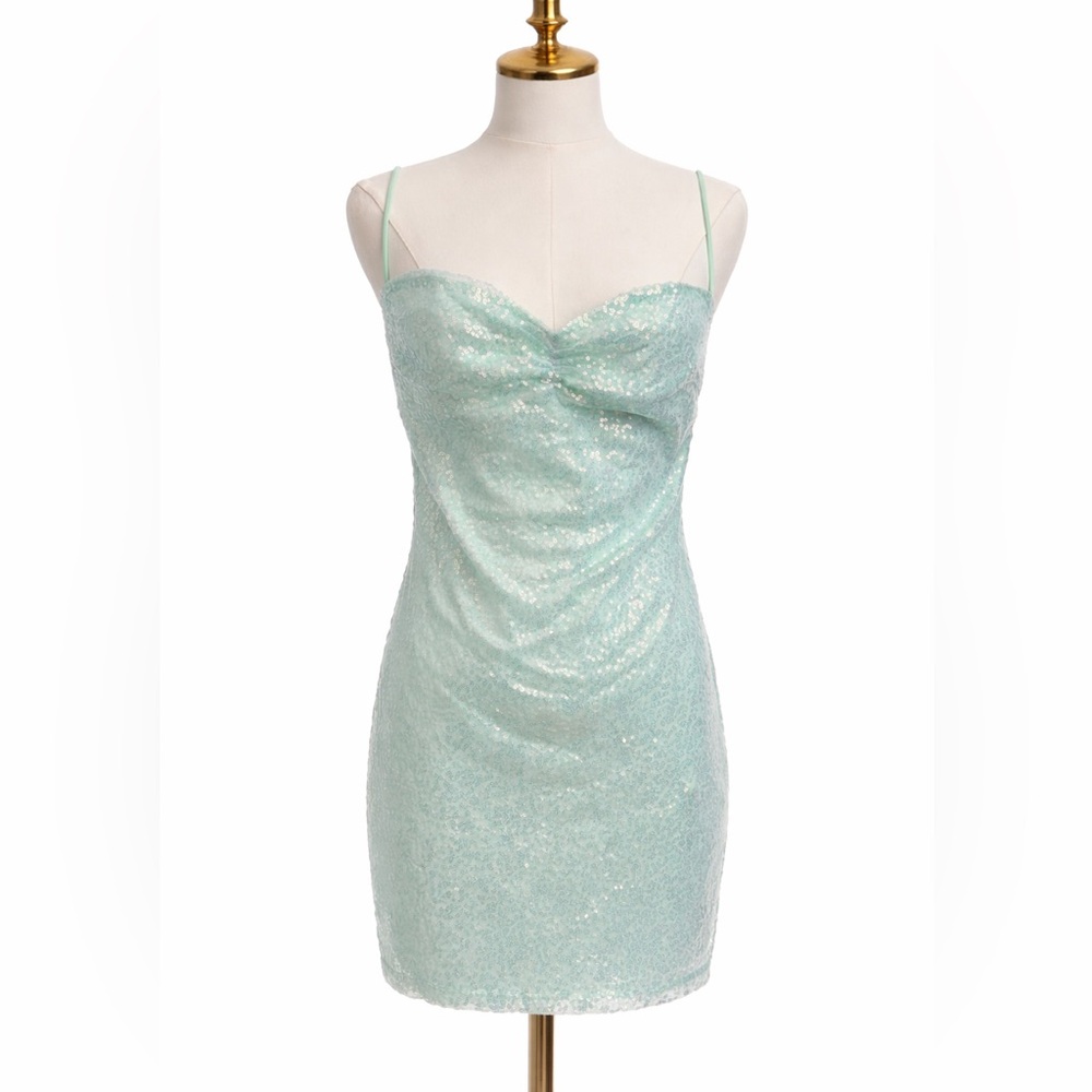 Lucy in the Sky Mint Sequin Mini Dress